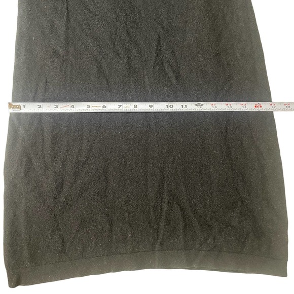 Kinross Cashmere Black Chunky T-Neck Dress Sheath Long Sleeve Sz S RN 104647 - Picture 5 of 14